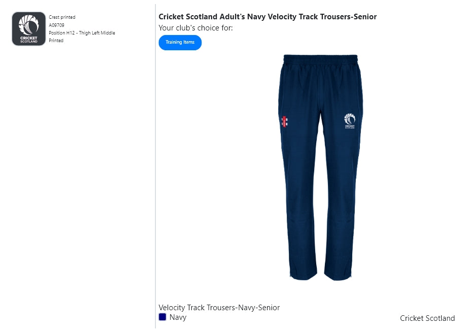 Gray Nicolls Velocity Training Trousers Youths | Sports Directory | £26.00